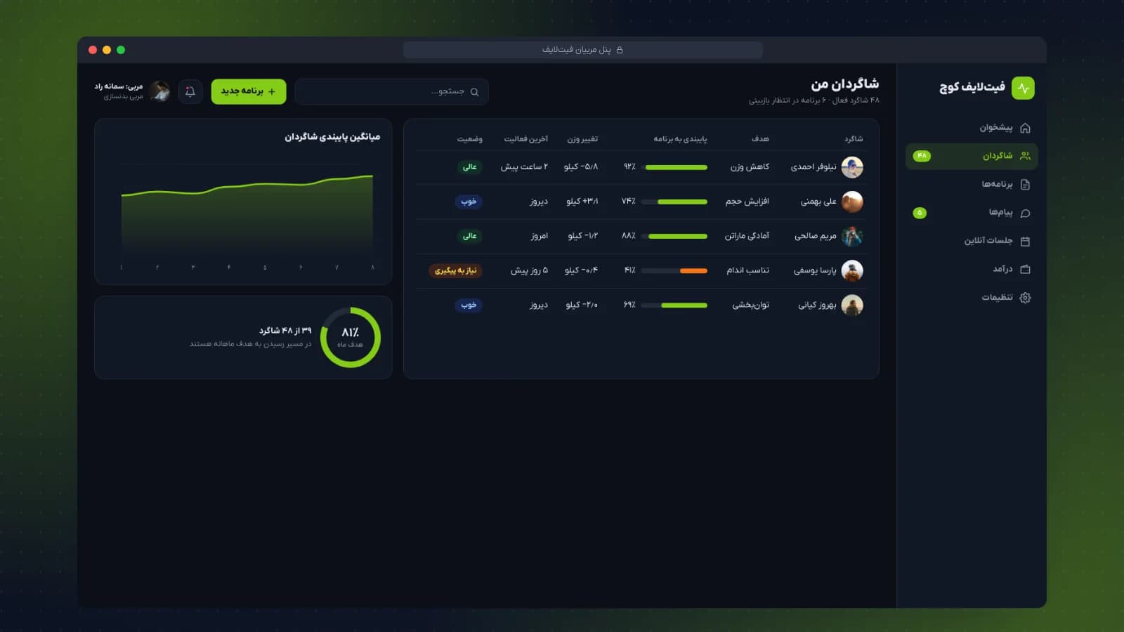 فیت‌لایف؛ اپلیکیشن تناسب اندام و مربی آنلاین — تصویر 3